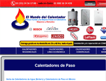 Tablet Screenshot of calentadoresdepaso.com.mx